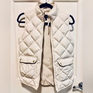 J. Crew Cream Down Puffer Vest XS